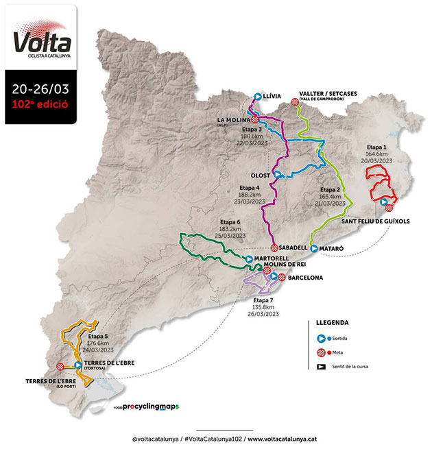 Volta a Catalonia map